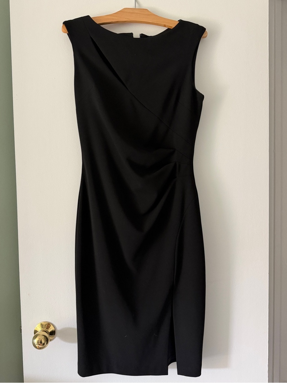 Classic Black Sheath Cutout Dress - M, Le Chateau